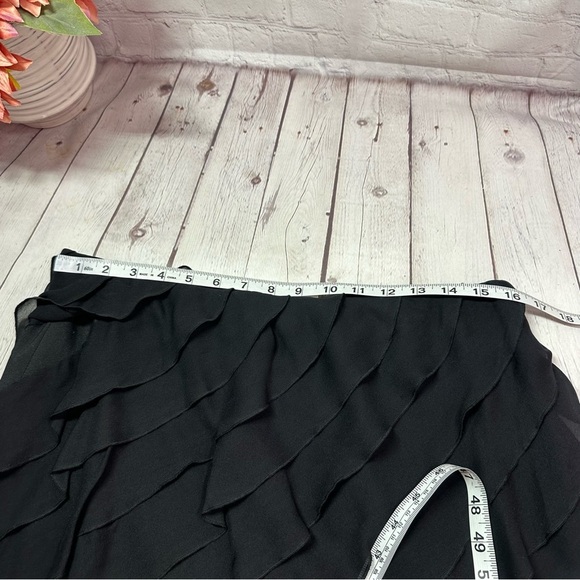 talbots silk layered ruffles chiffon skirt - Picture 4 of 6